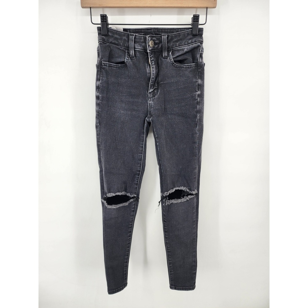 American Eagle Next Level Stretch Skinny Distressed Jeans 00 Short